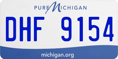 MI license plate DHF9154