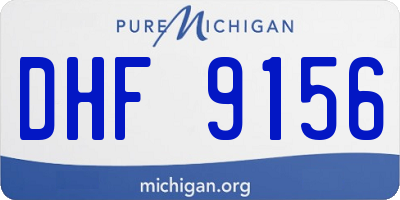 MI license plate DHF9156