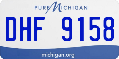 MI license plate DHF9158