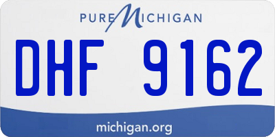 MI license plate DHF9162