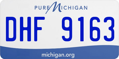MI license plate DHF9163