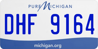 MI license plate DHF9164
