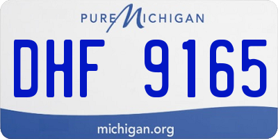 MI license plate DHF9165