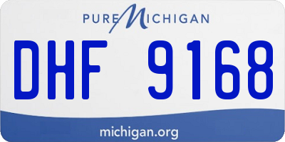 MI license plate DHF9168