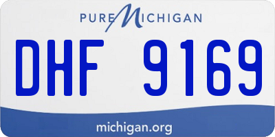 MI license plate DHF9169