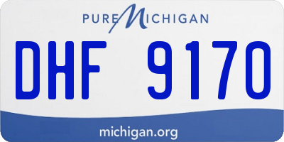 MI license plate DHF9170