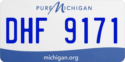 MI license plate DHF9171