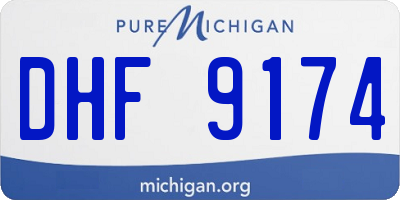 MI license plate DHF9174