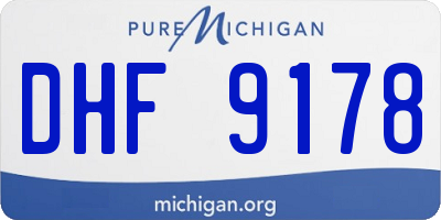 MI license plate DHF9178