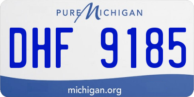 MI license plate DHF9185