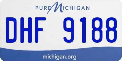 MI license plate DHF9188