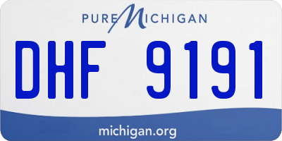 MI license plate DHF9191