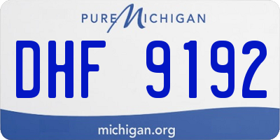 MI license plate DHF9192