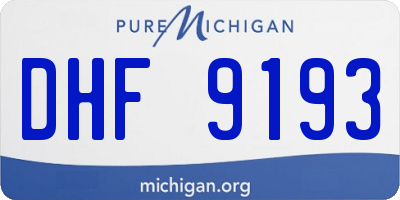 MI license plate DHF9193