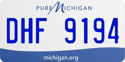 MI license plate DHF9194