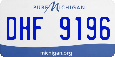 MI license plate DHF9196