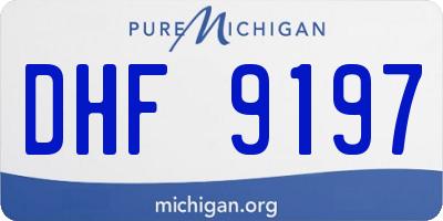 MI license plate DHF9197