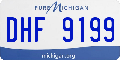 MI license plate DHF9199