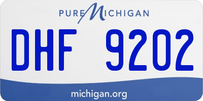 MI license plate DHF9202