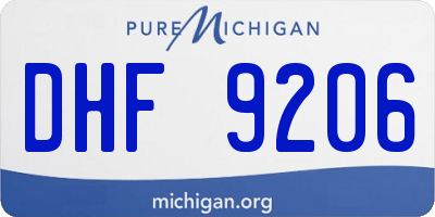 MI license plate DHF9206