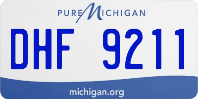 MI license plate DHF9211