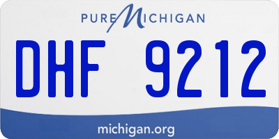 MI license plate DHF9212