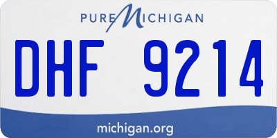 MI license plate DHF9214
