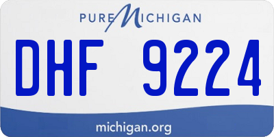 MI license plate DHF9224