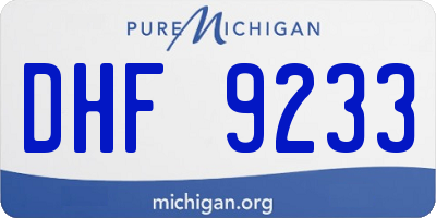 MI license plate DHF9233