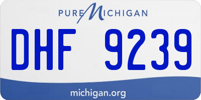 MI license plate DHF9239