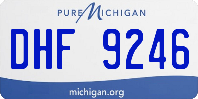 MI license plate DHF9246