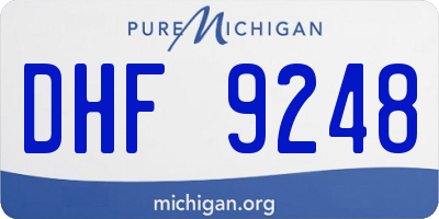 MI license plate DHF9248