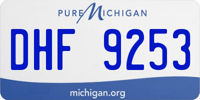 MI license plate DHF9253
