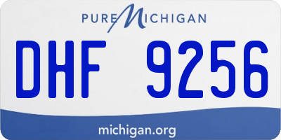 MI license plate DHF9256