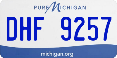 MI license plate DHF9257