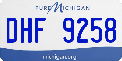 MI license plate DHF9258