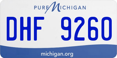 MI license plate DHF9260