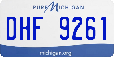 MI license plate DHF9261