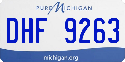 MI license plate DHF9263