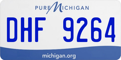 MI license plate DHF9264