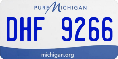 MI license plate DHF9266