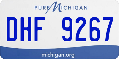 MI license plate DHF9267