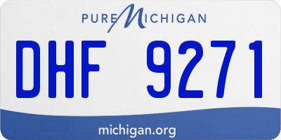 MI license plate DHF9271