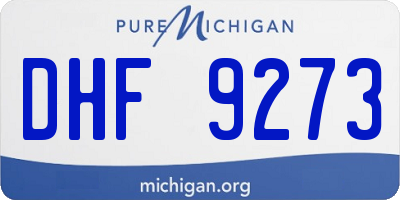 MI license plate DHF9273