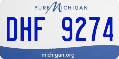 MI license plate DHF9274