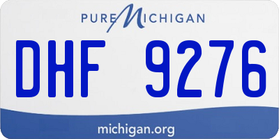 MI license plate DHF9276