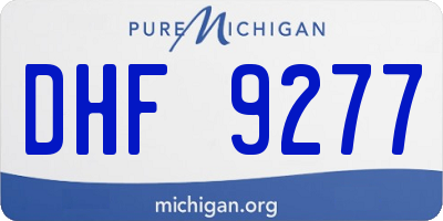 MI license plate DHF9277