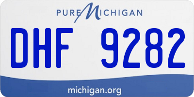 MI license plate DHF9282