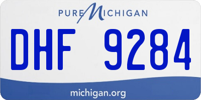 MI license plate DHF9284