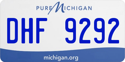 MI license plate DHF9292
